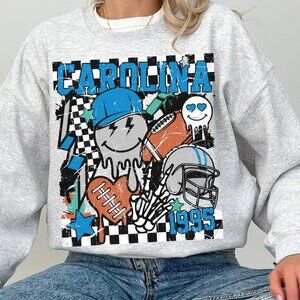 1995 Vintage Carolina Football Crewneck Sweatshirt, Retro Carolina NFL Shirt Tee
